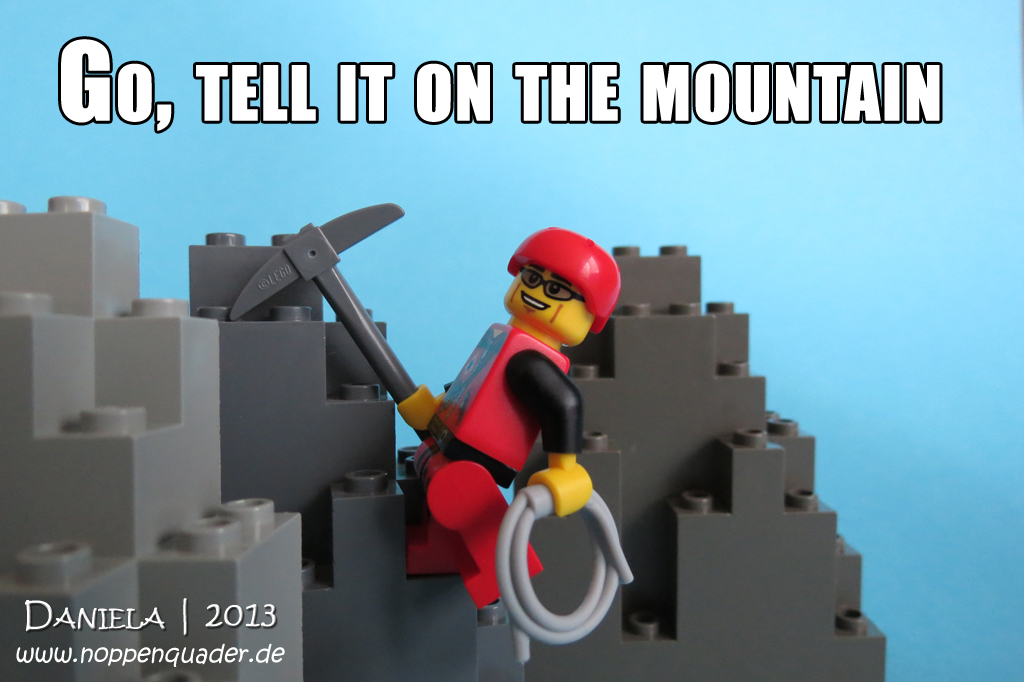 go tell it on the mountain lego bergsteiger