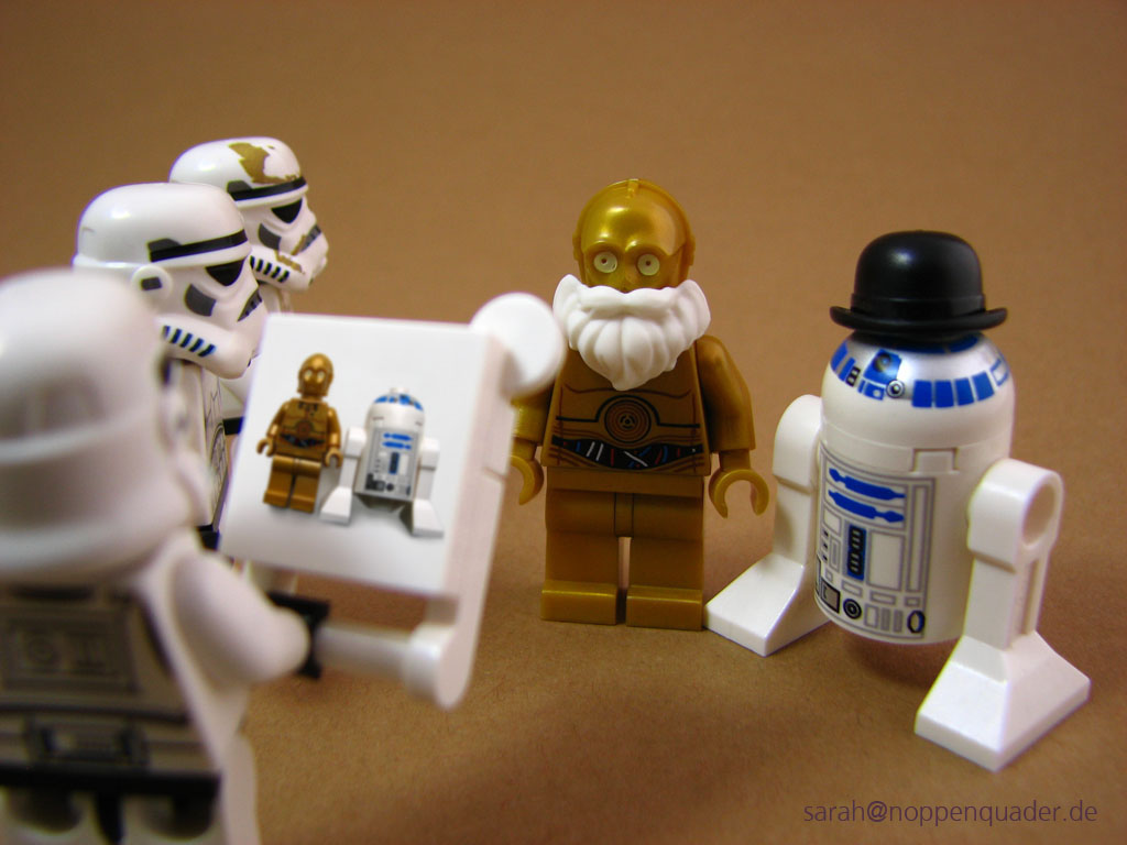 lego minifig noppenquader moc star wars droids c3po r2d2 wanted gesucht Das sind nicht die Droiden die ihr sucht