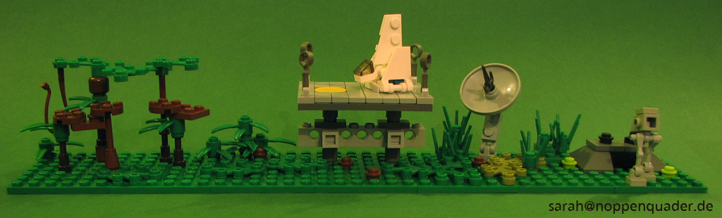 lego minifig noppenquader moc star wars endor ewok village landing platform shield generator bunker