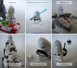 lego minifig noppenquader moc star wars Jedi Yeti Snowspeeder Snowtrooper Drone