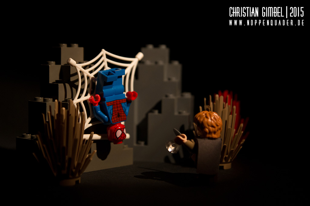Noppenquader Lego Sam vs. Spiderman Artikelbild