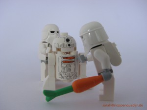 lego minifig noppenquader moc star wars stormtrooper snowtrooper hoth r2-d2 karotte snowman