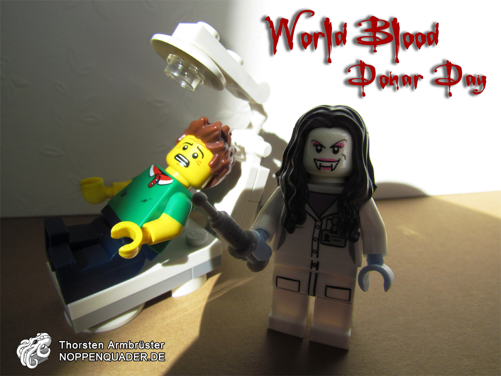 lego blood blut donar event doctor doktor blutspende vampir blutsauger monster noppenquader minifig minigis moc